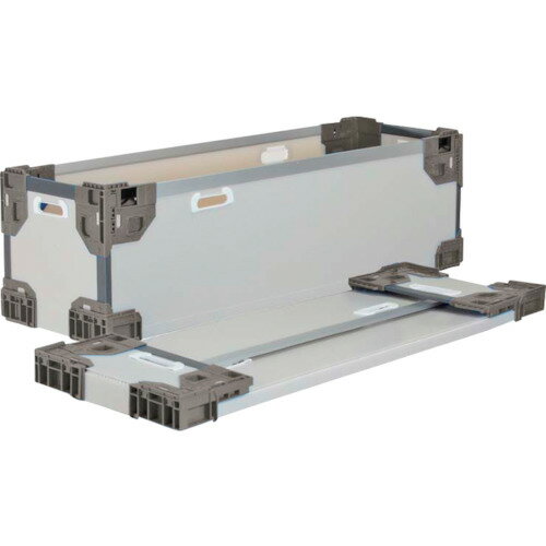 RISU　テクセルハイブリッド折りたたみコンテナー　637433　長尺折り畳みコンテナRS−SMグレー／グレー1..