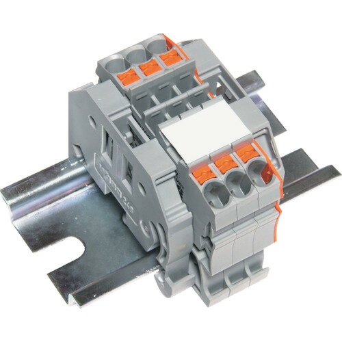 TRUSCO　スプリング式端子台2線式　3極　電線サイズ0．25〜2．5　1個 (SPTB24A23P)