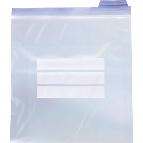 TRUSCO チャック付ポリ袋（インデックス・見出し枠付）100枚入 グレー 1袋 (TCBWIC9GY)