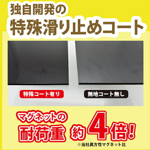 【期間限定!対象商品P2〜20倍】 マグエックス　超強力マグネットシート滑り止め加工　粘着付　4片　1枚 (AGWF4) 2