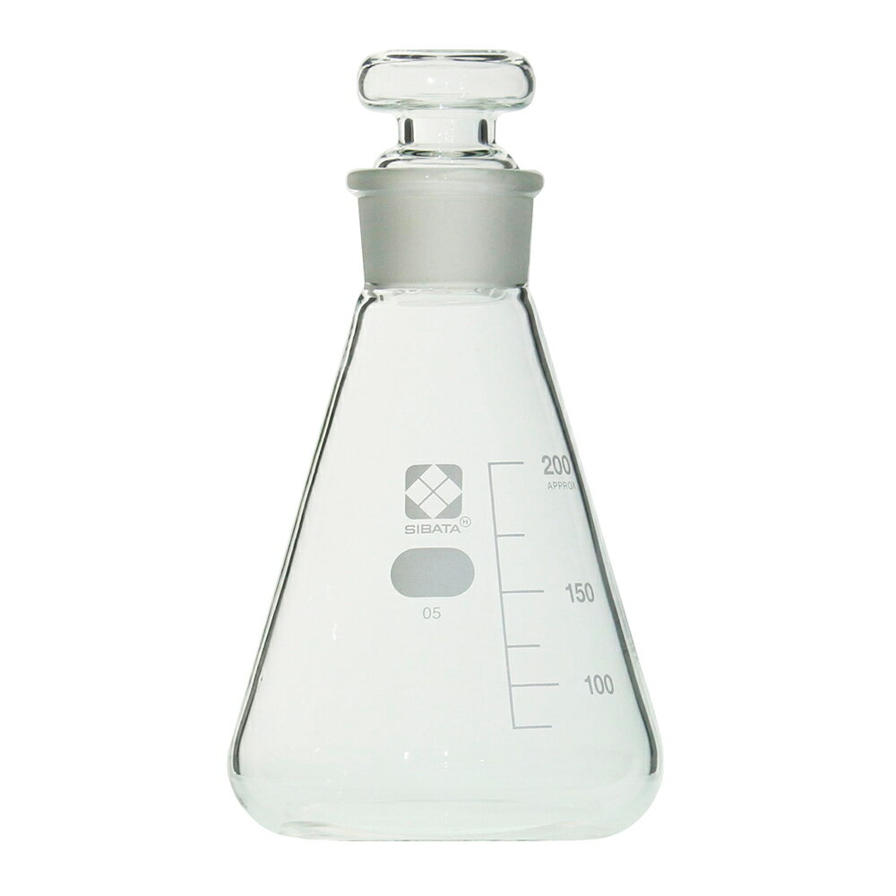 共栓三角フラスコ(目安目盛付き) 200mL 1個