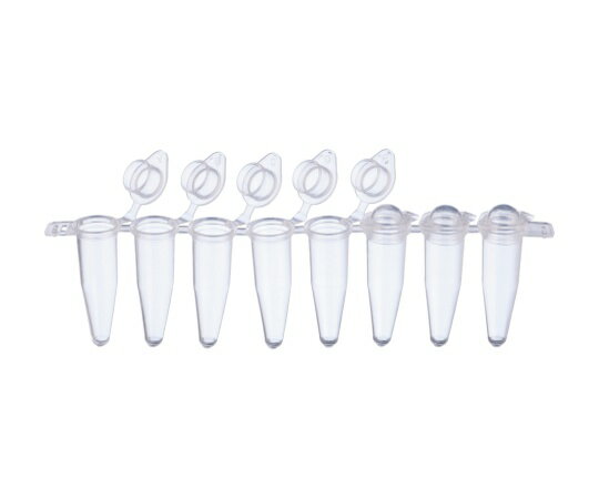  0.2mL PCR8連チューブ ドームキャップ付 137-232C 1箱(120ストリップ入)