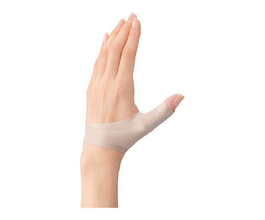 特徴 薄くて軽くて装着が簡単な軽度用の親指サポーターです。 MP関節をピンポイントに圧迫&amp;制限します。 手首の内側にシリコンの滑り止めを配置しています。 濡れても乾きやすく水仕事もOKです。 軽度の親指のサポートに。仕様 サイズ：M 親指周囲(cm)：5.5〜6.5 手首周囲(cm)：14.5〜16.5 左右兼用 材質：ナイロン、ポリウレタン、シリコン特徴 薄くて軽くて装着が簡単な軽度用の親指サポーターです。 MP関節をピンポイントに圧迫&amp;制限します。 手首の内側にシリコンの滑り止めを配置しています。 濡れても乾きやすく水仕事もOKです。 軽度の親指のサポートに。仕様 サイズ：M 親指周囲(cm)：5.5〜6.5 手首周囲(cm)：14.5〜16.5 左右兼用 材質：ナイロン、ポリウレタン、シリコン