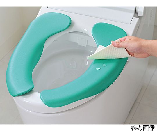 拭けるらくらく便座クッション グリーン 29452 1枚
