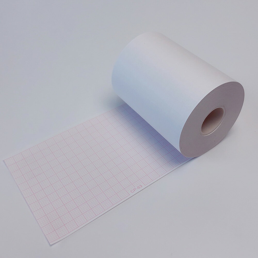 【期間限定!対象商品P2〜20倍】 心電図用記録紙(ロール紙型) 63mm×30m 5巻入 CP-63 1箱(5巻入)