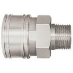 特長:●バルブレス構造なので圧力損失を大幅に低減、大流量が得られます。●粘度の高い流体（グリスなど）に適します。 仕様:●耐圧力(MPa)：10.0●相手側取付サイズ：Rc1/4●最高使用圧力(MPa)：7.5●使用流体：水、作動油、薬品、空気、ガス 仕様2:●使用温度範囲：-20〜80℃●両路開放型●適合カプラ：日東工器TSPカプラシリーズ 材質／仕上:●本体:ステンレス●シールゴム:ニトリルゴム（NBR）特長:●バルブレス構造なので圧力損失を大幅に低減、大流量が得られます。●粘度の高い流体（グリスなど）に適します。 仕様:●耐圧力(MPa)：10.0●相手側取付サイズ：Rc1/4●最高使用圧力(MPa)：7.5●使用流体：水、作動油、薬品、空気、ガス 仕様2:●使用温度範囲：-20〜80℃●両路開放型●適合カプラ：日東工器TSPカプラシリーズ 材質／仕上:●本体:ステンレス●シールゴム:ニトリルゴム（NBR）