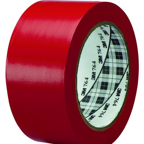 3M ラインテープ 764 赤 50.8mm×32.9m 1巻 (764RED50X32)