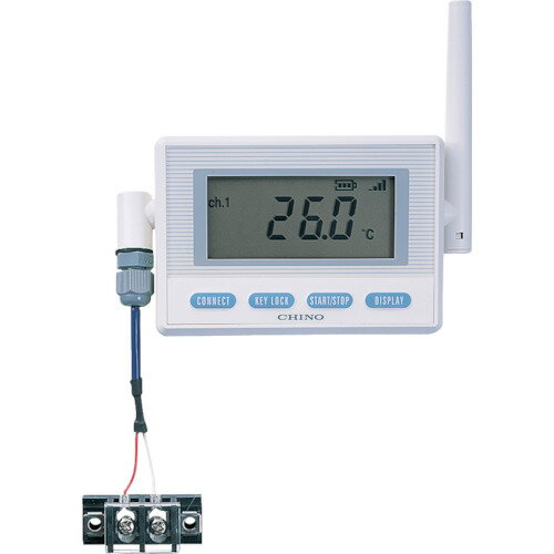 CHINO 監視機能付無線ロガー 送信器 温度センサ熱電対 AC電源 K熱電対 1個 (MD8103K00)