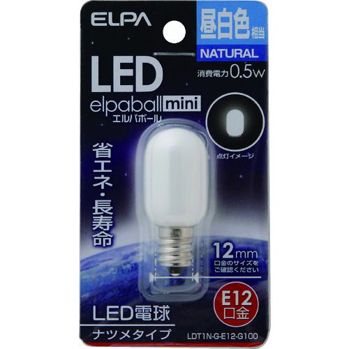ELPA LEDナツメ形E12 1個 (LDT1NGE12G100)