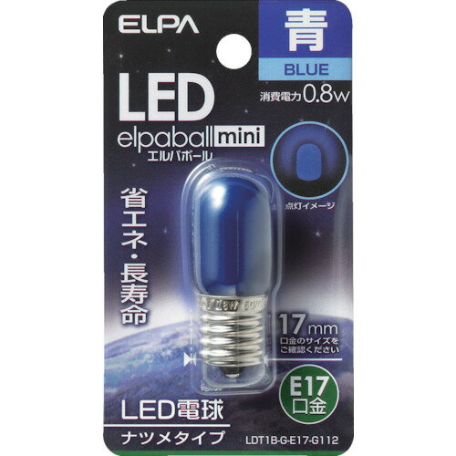 ELPA LEDナツメ形E17 1個 (LDT1BGE17G112)