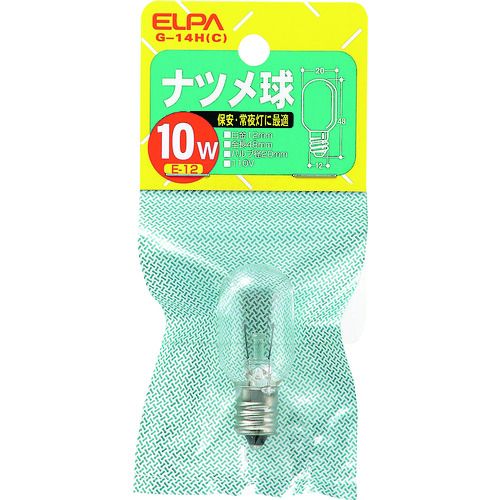 特長:●保安用・常夜灯・表示灯に適しています。●小形・低ワットで長寿命設計の電球です。 仕様:●口金：E12 仕様2:●定格電圧：110V●定格消費電力：10W●定格寿命：約1500時間●本体サイズ：全長48×バルブ径20(mm)●入数：1個●カラー：クリア特長:●保安用・常夜灯・表示灯に適しています。●小形・低ワットで長寿命設計の電球です。 仕様:●口金：E12 仕様2:●定格電圧：110V●定格消費電力：10W●定格寿命：約1500時間●本体サイズ：全長48×バルブ径20(mm)●入数：1個●カラー：クリア