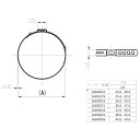 【法人向】 Oetiker PG163 アジャスタブルクランプ φ28．6 − 35．0mm 1個