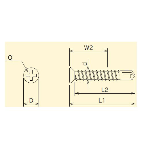 セルフドリリングスクリュー D6小頭サラ SU...の紹介画像2