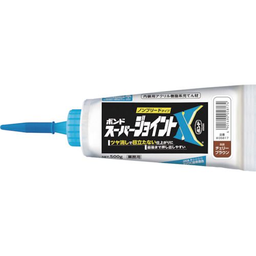特長:●つや消しタイプです。●フィルム容器で押し出し性良好です。●防カビ剤入りです。●ノンブリードタイプです。●日本接着剤工業会 JAIA　F☆☆☆☆ 4VOC基準適合品です。 用途:●壁紙のはがれ防止に。●天井・壁面のコーナー部分のコーキングに。●下地のスキマ、凹凸補修に。 仕様:●色：チェリーブラウン●容量(g)：500●容量(kg)：0.5 仕様2:●つや消しタイプ●使用温度範囲：2℃〜40℃ 材質／仕上:●アクリル樹脂系エマルジョン形特長:●つや消しタイプです。●フィルム容器で押し出し性良好です。●防カビ剤入りです。●ノンブリードタイプです。●日本接着剤工業会 JAIA　F☆☆☆☆ 4VOC基準適合品です。 用途:●壁紙のはがれ防止に。●天井・壁面のコーナー部分のコーキングに。●下地のスキマ、凹凸補修に。 仕様:●色：チェリーブラウン●容量(g)：500●容量(kg)：0.5 仕様2:●つや消しタイプ●使用温度範囲：2℃〜40℃ 材質／仕上:●アクリル樹脂系エマルジョン形