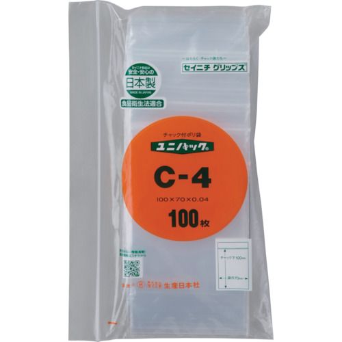 セイニチ 「ユニパック」 C-4 100×70×0．04 100枚入 1袋 (C4100)
