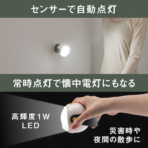 【期間限定!対象商品P2〜20倍】 RITEX　LEDどこでもセンサーライト　1台 (ASL090)