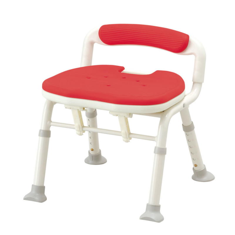 コンパクト折リタタミシャワーベンチ IC骨盤 レッド536-382