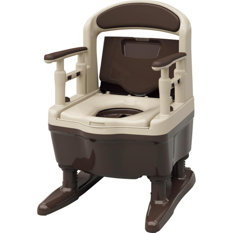 【期間限定!対象商品P2〜20倍】 ポータブルトイレジャスピタ 標準便座 ブラウン533-900