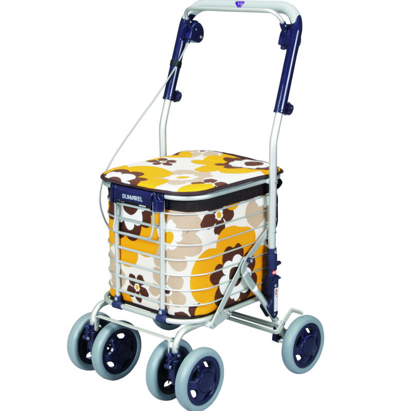 ショッピングカート スワレル 花柄イエローAS-0275