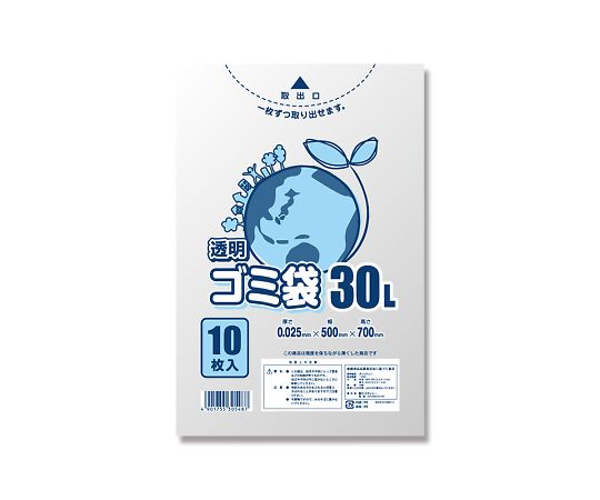 シモジマ ゴミ袋 LD 透明 30L025 30L 10枚 006604790 1パック(10枚入)