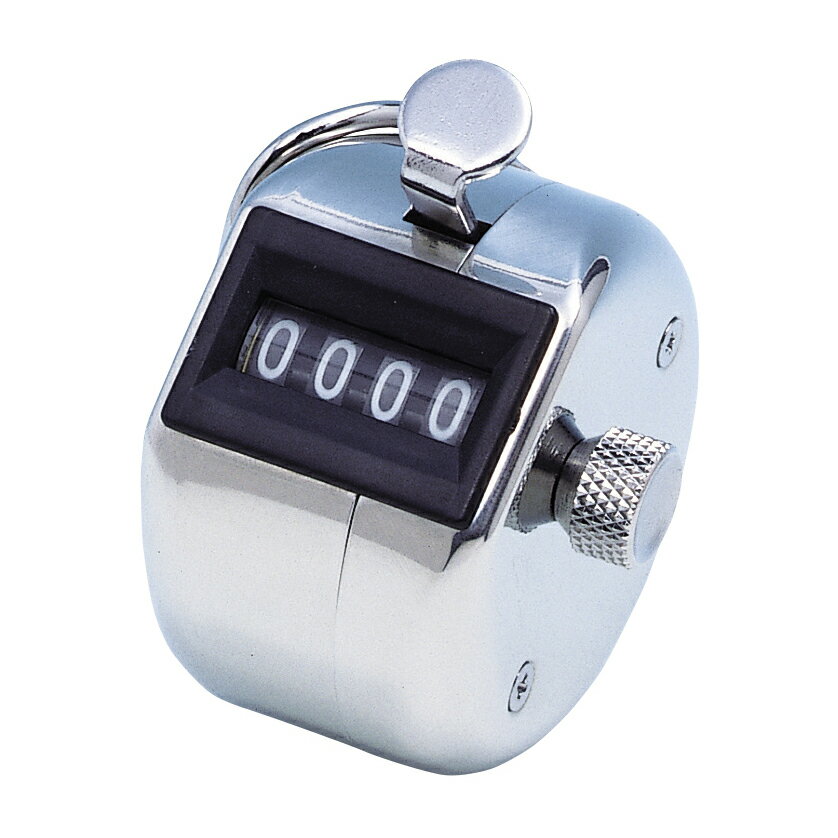 商品説明 ●片手で手軽にカウントできます。●表示窓には拡大レンズを採用。 商品スペック ●規格：4桁 ●製品サイズ：W29（39）×D45（51）×H46mm ●重量：66g ●材質：ステンレス（SUS304）カタログコード:02-3710...