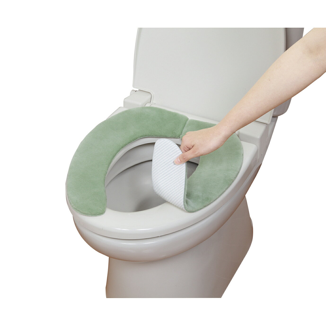 消臭ふんわり便座シート（無地） KC-69(グリーン)