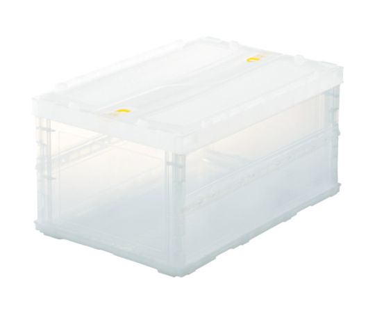 薄型折りたたみコンテナスケルコン 40Lロックフタ付 透明 TSK-C40B TM 1個