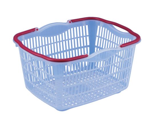 スーパー篭 101051 サンショップカーゴ10L透明/レッド SK-SC10L-TM/RE 1個