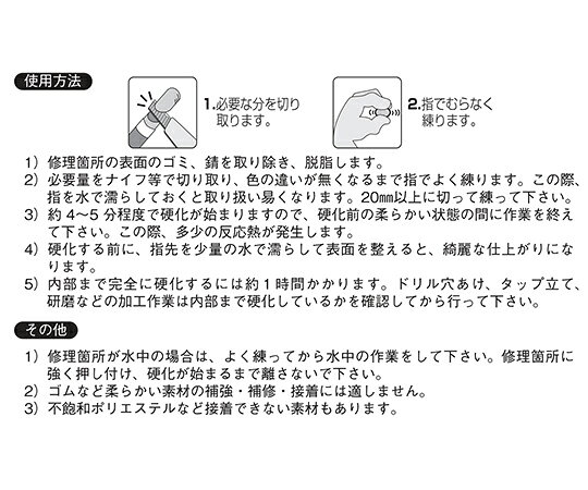 【期間限定!対象商品P2〜20倍】 クイックスチール・パテ 1個