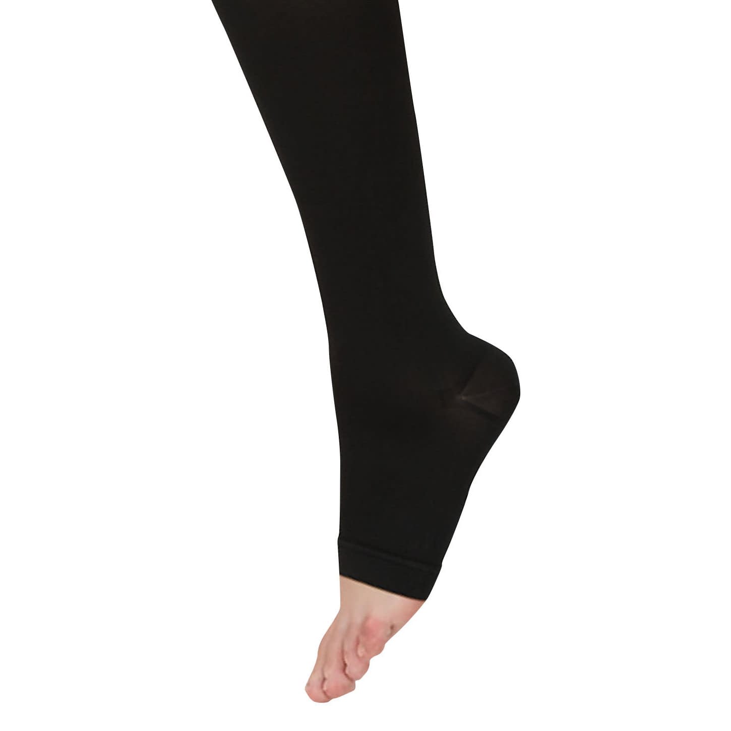 アンシルク2（ハイソックス）つま先無 20281(LL)ブラック