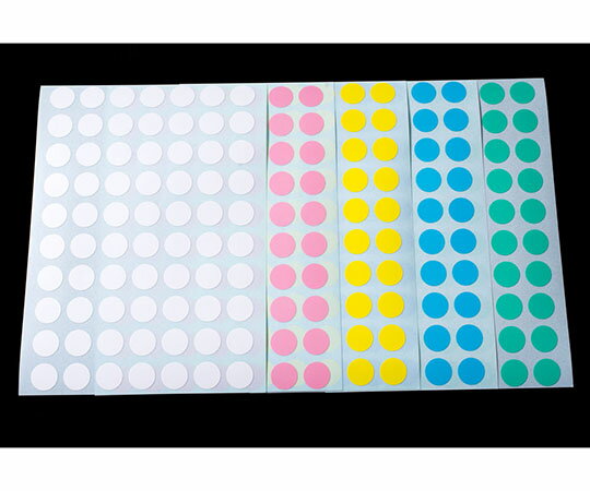 パステルドットラベル 5色ミックス 12mmφ MPDL12SM 1袋(5色×140枚入)