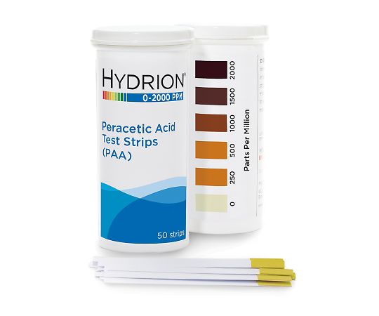 過酢酸（PAA）試験紙　0〜2000ppm　50枚入　PAA-2000 1パック(50枚入)