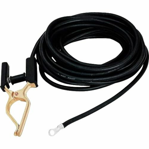 SUZUKID　キャプタイテヤケーブル（22sq10m、アースクリップ、端子付）　1個 (CC460)