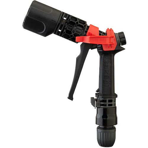 特長:●4水形の洗車・清掃向けの散水ノズルです。●つまみを回すことで流量調整が可能です。●赤いフック部分はバケツに引っかけられる使用になっています。●2022年グッドデザイン賞にて受賞しました。 用途:●洗車・清掃 仕様:●適合ホース内径(...