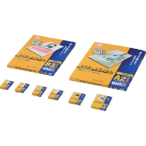 IRIS 539594 ラミネートフィルム IDカードサイズ 100枚入 100μ 1箱 (LZID100)