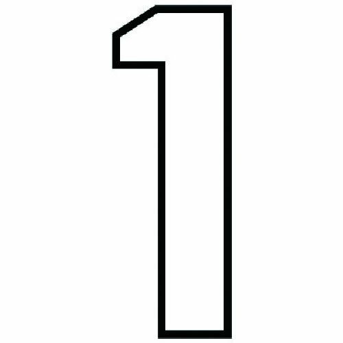 【期間限定!対象商品P2〜20倍】 ユニット　路面用番号表示1　白・合成ゴム・天地280X1．2mm厚　1枚 (83451)