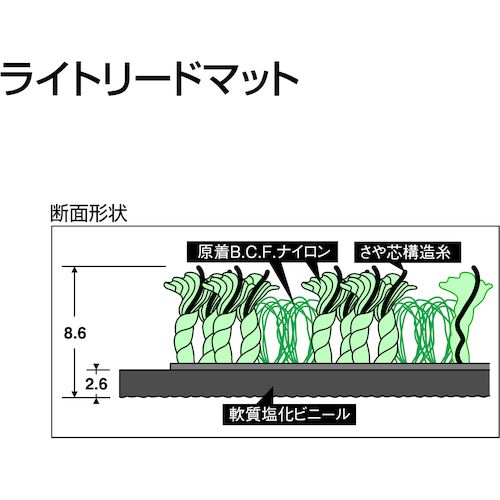 テラモト 屋内マット ライトリードマット グレー 600×900mm 1枚 (MR0230405) [3]