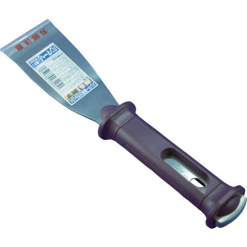 特長:●ブレードが柄尻まで貫通しているので、ハンマーで叩けば確実に力が伝わります。●ハンドル部は滑り止め効果の高いチェッカリング加工を施してあります。 用途:●塗料の剥離に。●錆落としに。●汚れや粘着物の除去に。 仕様:●全長(mm)：235●刃幅(mm)：50●刃長(mm)：113 仕様2:●貫通型。●刃付け加工有り。 材質／仕上:●刃：ステンレス●ハンドル：ポリプロピレン 注意:●刃物は人に向けたり振り回さないようにして下さい。特長:●ブレードが柄尻まで貫通しているので、ハンマーで叩けば確実に力が伝わります。●ハンドル部は滑り止め効果の高いチェッカリング加工を施してあります。 用途:●塗料の剥離に。●錆落としに。●汚れや粘着物の除去に。 仕様:●全長(mm)：235●刃幅(mm)：50●刃長(mm)：113 仕様2:●貫通型。●刃付け加工有り。 材質／仕上:●刃：ステンレス●ハンドル：ポリプロピレン 注意:●刃物は人に向けたり振り回さないようにして下さい。