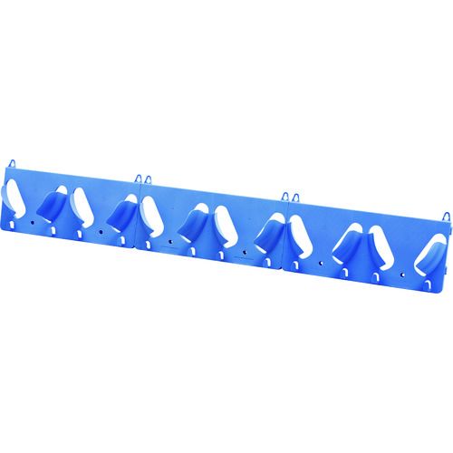 【期間限定!対象商品P2〜20倍】 緑十字　ヘルメットラック　6個掛け用　ST820−R　240×1650mm　壁掛式　ポリプロピレン　1個 (241050)