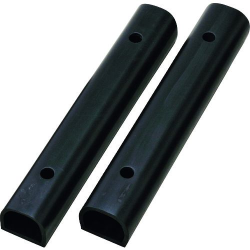 緑十字　カーストップ（車止め）　カーストップ−70W　高さ70×幅70×全長450mm　2個組　ゴム製　1組 (120..