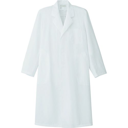 アイトス メンズ白衣コート ホワイト L 1着 (861313001L)