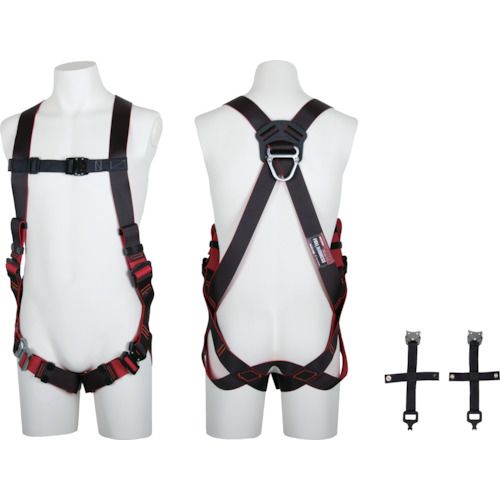 TSUYORON　レヴォハーネス　ハーネス本体のみ　黒・赤　Mサイズ　柱上作業用　1本 (TH564OTBKRMBX)