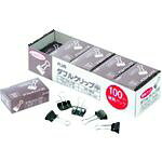 【期間限定!対象商品P2〜20倍】 PLUS　35582）ダブルクリップ　CP−104−10P　中　黒　100個　1Pk (CP10410P)