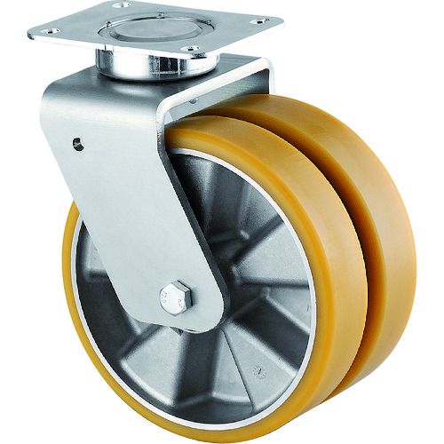 瓷砖, 砖瓦 - 【SS限定 38万商品以上10%OFF】 テンテキャスター　重荷重用高性能双輪キャスター“DELTA　TWIN”（ポリウレタン車輪・メンテナンスフリー）　φ200　自在式　1個 (9940ITP200P63CONVEX)