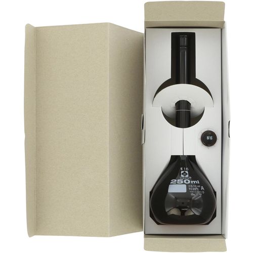 福祉用具のバリューケアの【期間限定!対象商品P2〜20倍】 SIBATA　メスフラスコ　スーパーグレード　茶褐色　250mL　1本 (020070250)｜アングル2