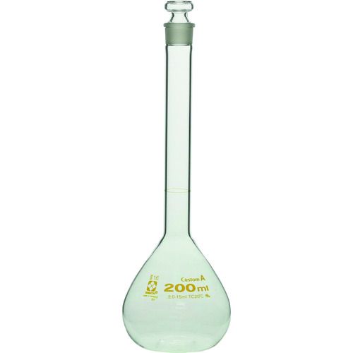SIBATA　メスフラスコ　カスタムA　200mL　1本 (026050200)