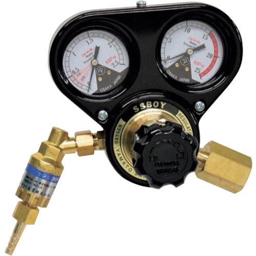 YAMATO　溶断用調整器　乾式安全器同梱　酸素用　SSボーイプラス　関東式　1個 (SSBPOXE)