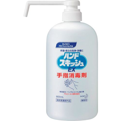 特長:●洗い流し不要の速乾性擦り込み式の手指消毒剤で、すっと手指になじみベタつきやヌルつきがありません。●消防法の危険物に該当しないため、企業の感染予防策やイベント対応などの備蓄におすすめです。●保湿剤（グリセリン）配合です。●エタノール濃度（溶剤）：65vol％です。●ベンザルコニウム塩化物0.05w／v％を有効成分とし、ウイルス・細菌に効果があります。●無香料です。 用途:●手指消毒に。 仕様:●容量(L)：0.8 仕様2:●本体（ロングノズル）●指定医薬部外品●非危険物 材質／仕上:●主成分:ベンザルコニウム塩化物・エタノール・グリセリン・中鎮脂肪酸トリグリセリド・乳酸Na・水特長:●洗い流し不要の速乾性擦り込み式の手指消毒剤で、すっと手指になじみベタつきやヌルつきがありません。●消防法の危険物に該当しないため、企業の感染予防策やイベント対応などの備蓄におすすめです。●保湿剤（グリセリン）配合です。●エタノール濃度（溶剤）：65vol％です。●ベンザルコニウム塩化物0.05w／v％を有効成分とし、ウイルス・細菌に効果があります。●無香料です。 用途:●手指消毒に。 仕様:●容量(L)：0.8 仕様2:●本体（ロングノズル）●指定医薬部外品●非危険物 材質／仕上:●主成分:ベンザルコニウム塩化物・エタノール・グリセリン・中鎮脂肪酸トリグリセリド・乳酸Na・水