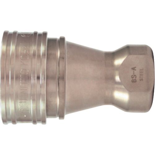 特長:●滑らかなプラグ先端部の形状によって、ソケットとの接続操作もよりスムーズに快適になりました。●バルブのセンター自動復帰機能により、分離後のシール性能がアップしました。 用途:●空気・ガス・油類の配管接続。 仕様:●耐圧力(MPa)：6...