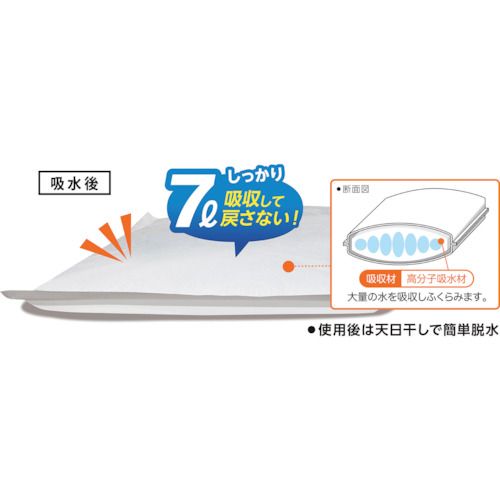 緑十字 水たまり吸水シート 10枚組 395×625×17mm 1組 (380416)